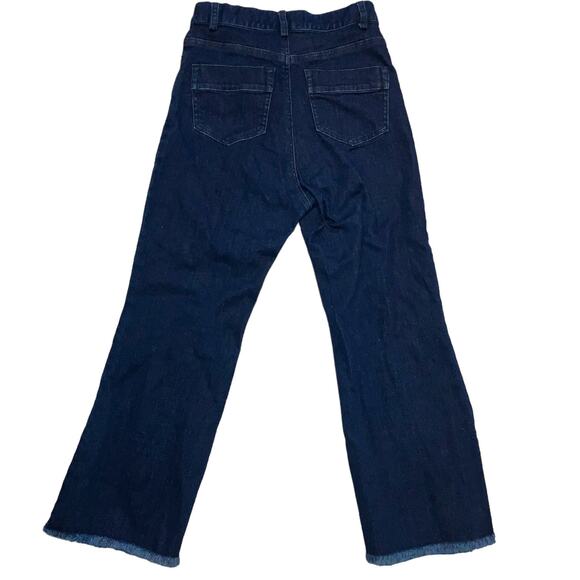 Charlotte Brody High Rise Crop Raw Hem Dark Wash Jeans-sz 26 - Picture 9 of 16